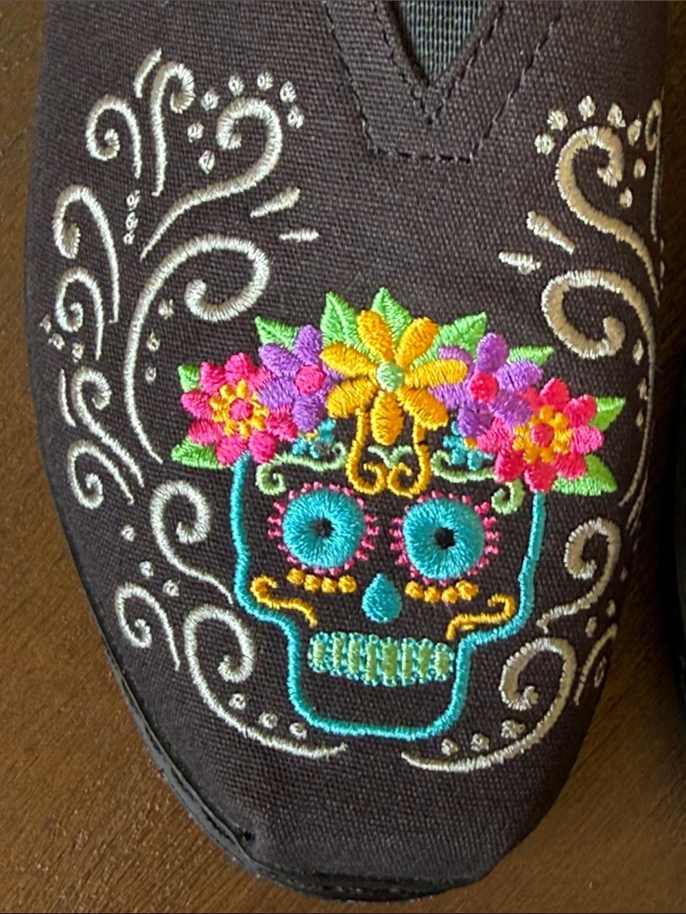 TOMS Alpargata Dia De Los  Muertos